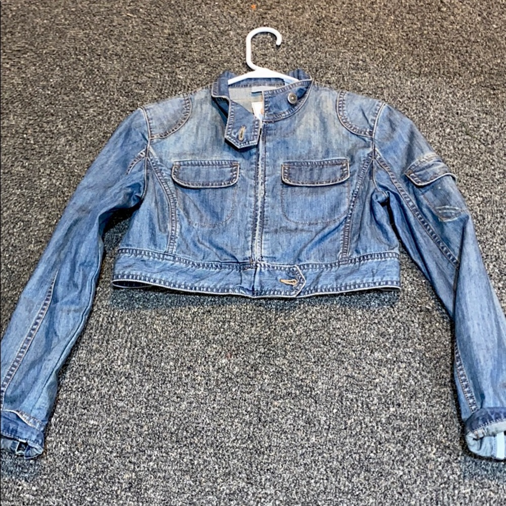 Cropped jean jacket